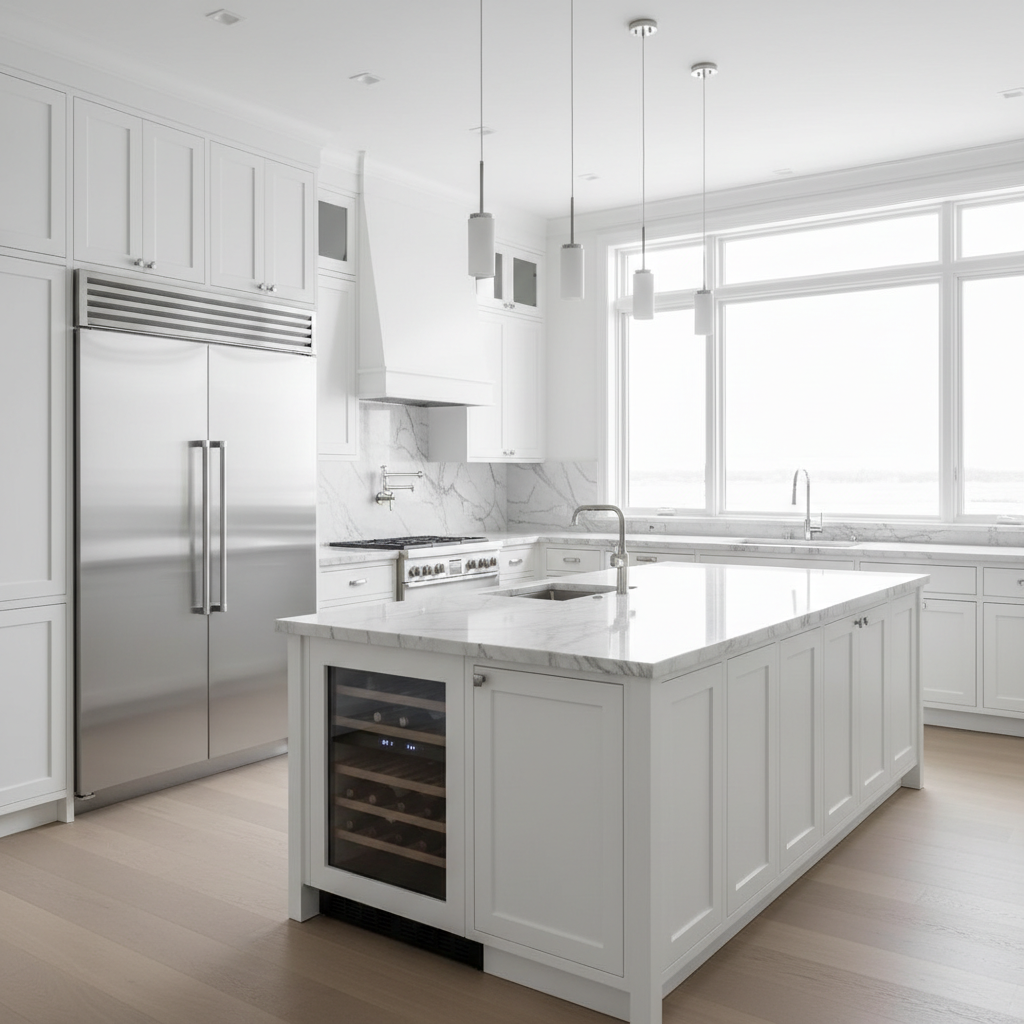 Luxury kitchen with premium built-in appliances
